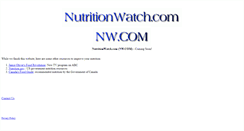 Desktop Screenshot of nutritionwatch.com