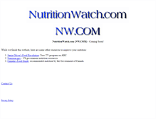 Tablet Screenshot of nutritionwatch.com